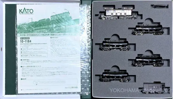 10-1184ED19+タキ10600セメント輸送列車（明星セメント）6両セット ED19＋タキ10600セメント輸送列車（明星セメント）が入線です。KATO 10