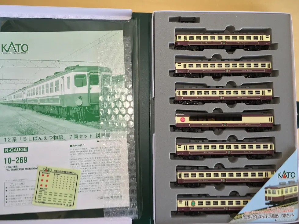 12系「SLばんえつ物語」7両セットが入線しました。KATO 10-269