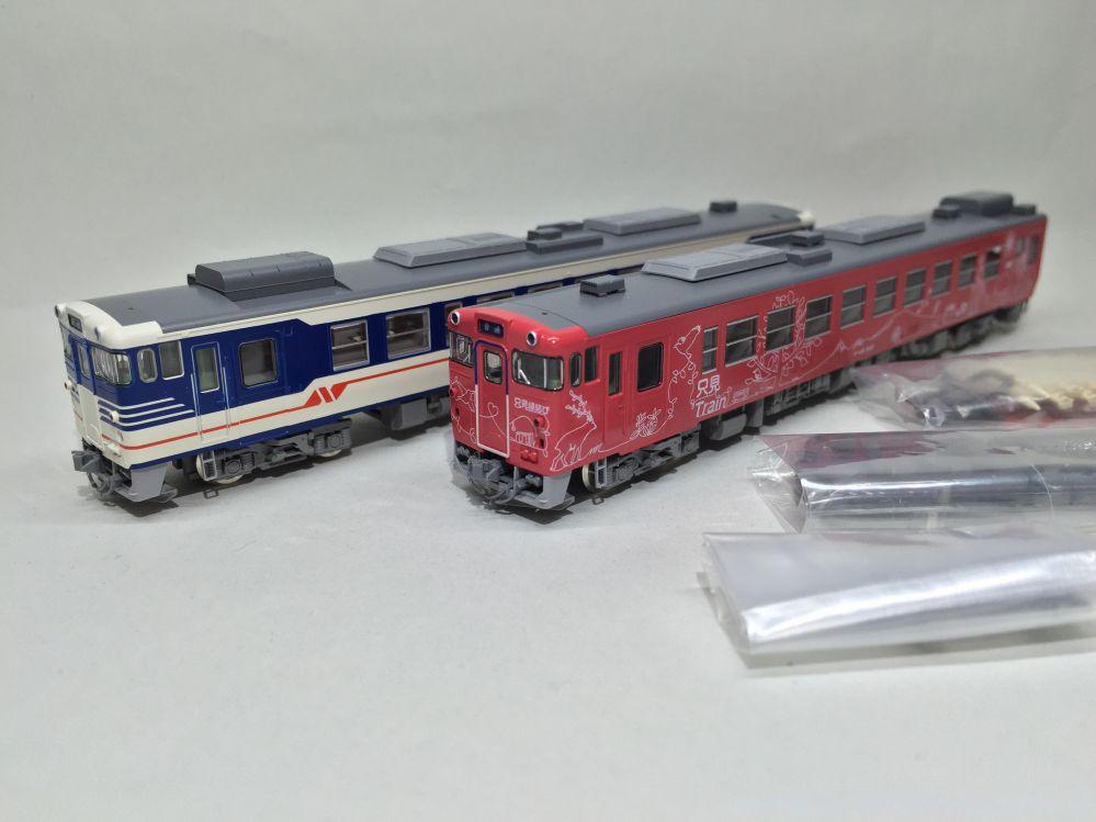 キハ40新潟色・青・キハ48只見縁結びセット 入線です。TOMIX 98958