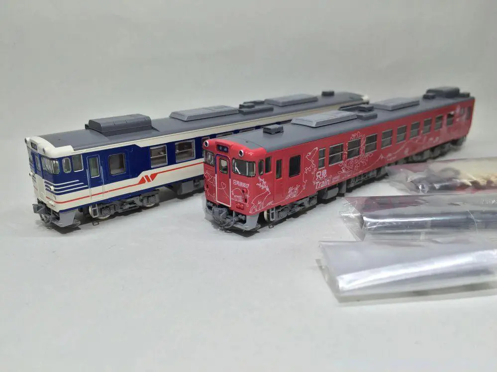 キハ40新潟色・青・キハ48只見縁結びセット 入線です。TOMIX 98958