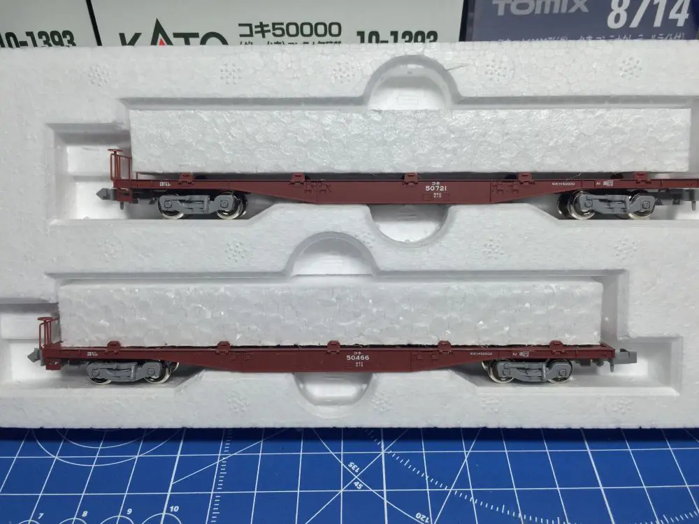 コキ50000 グレー台車が入線です。KATO 10-1393,TOMIX8714 | NGaugeJP