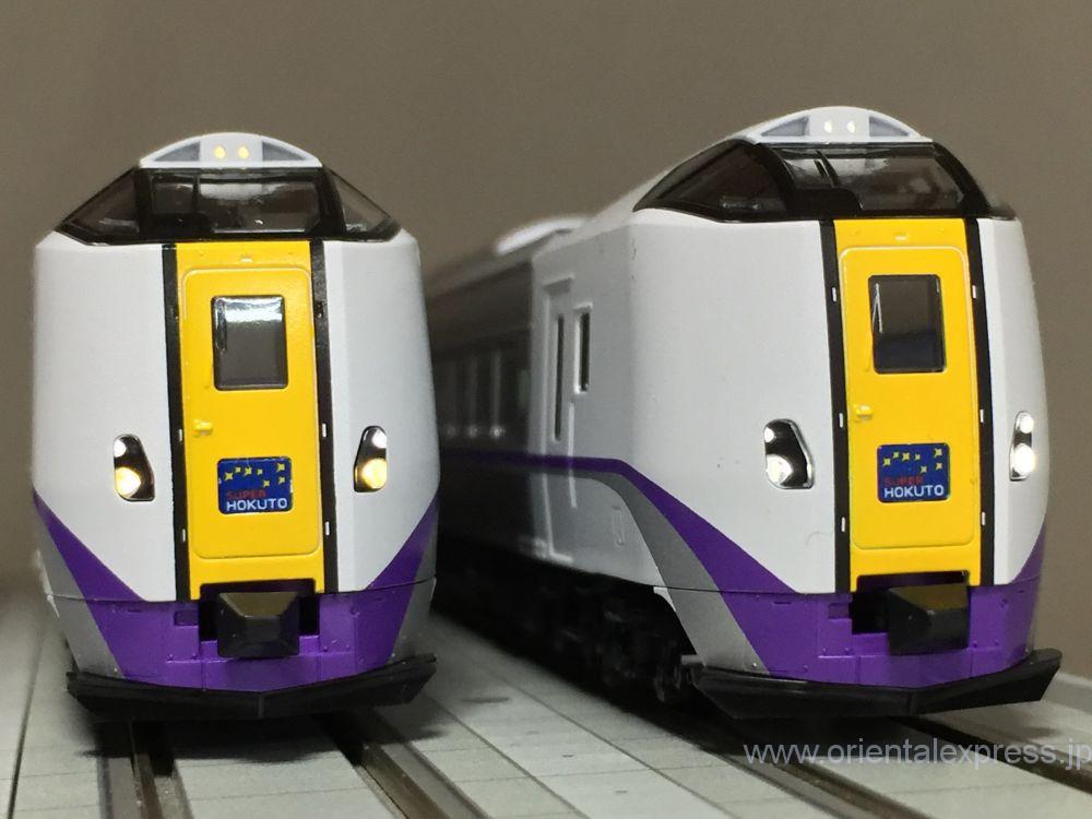 キハ261系1000番台 新塗装 スーパー北斗編成で入線です。TOMIX 98232