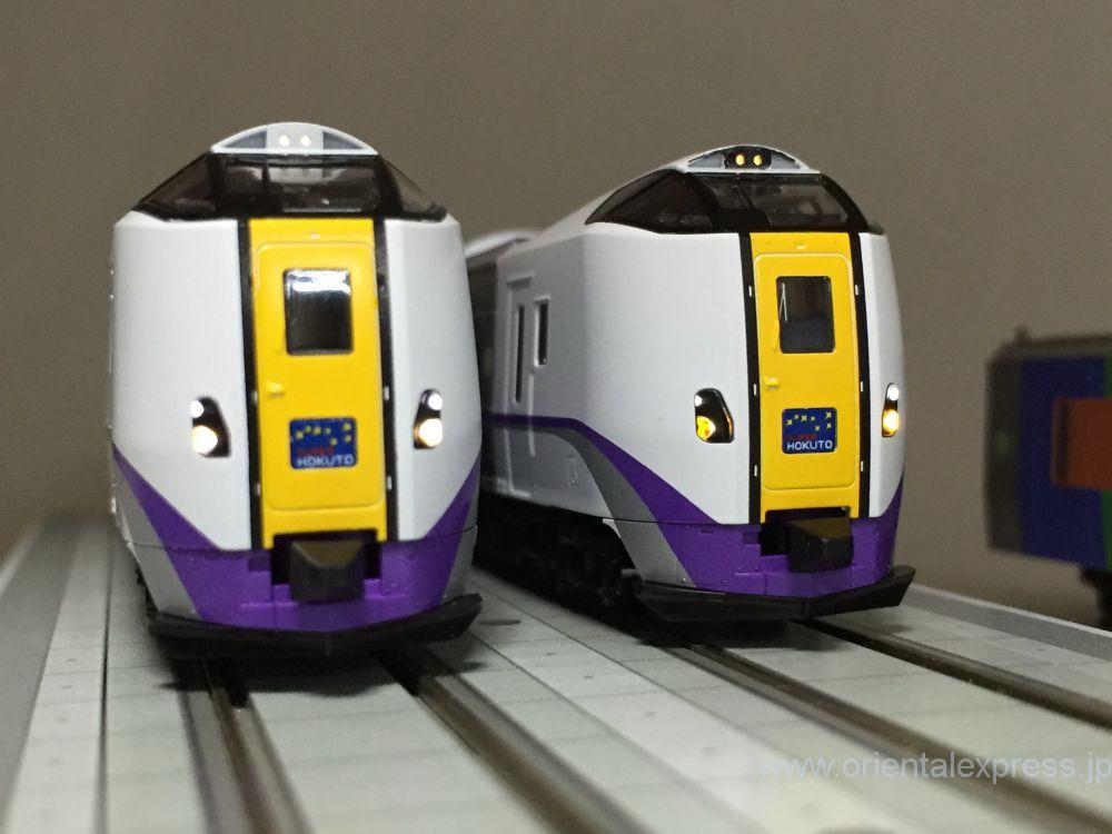 キハ261系1000番台 新塗装 スーパー北斗編成で入線です。TOMIX 98232