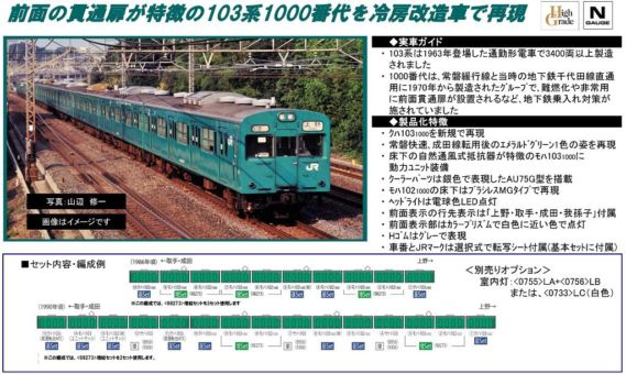 TOMIX 103-1000系通勤電車(常磐・成田線・冷改車) 98272 / 98273  
