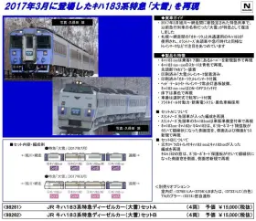 TOMIX 3月30日発売 名鉄7000系パノラマカー(第45編成)、 キハ183系特急