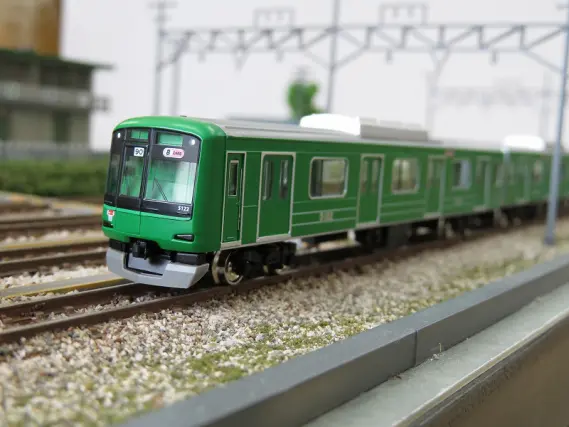 【ジャンク品】GREENMAX グリーンマックス　50594 東急5000系 GREENMAX】50594 東急5000系（5122編成・青ガエルラッピング）8両編成