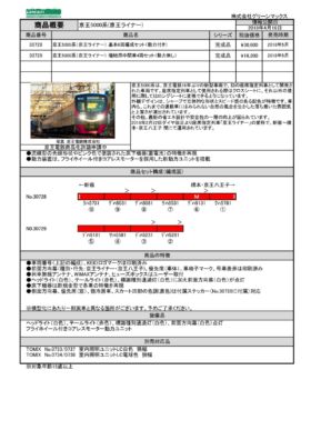 新商品概要 京王5000系京王ライナー 新商品概要 京王5000系京王ライナー