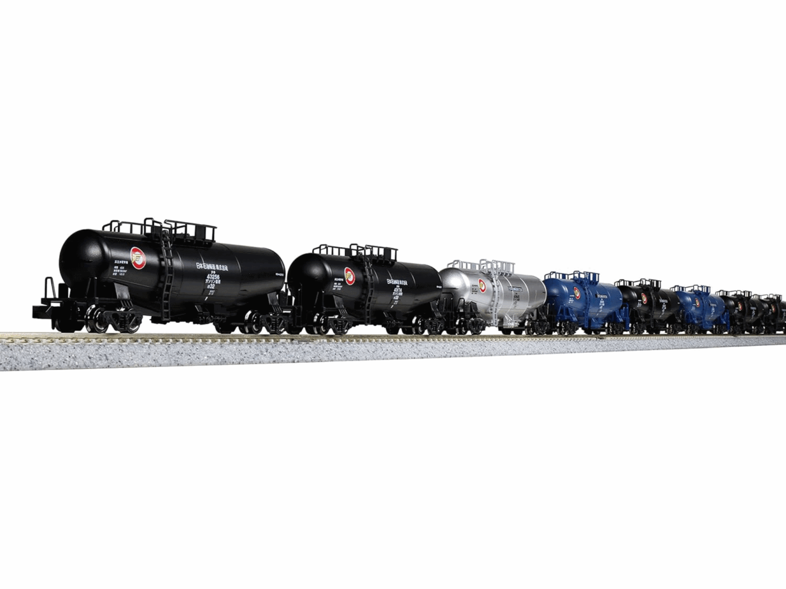 タキ43000 日本石油輸送（黒・青・シルバー）8両セット 品番：10-1515