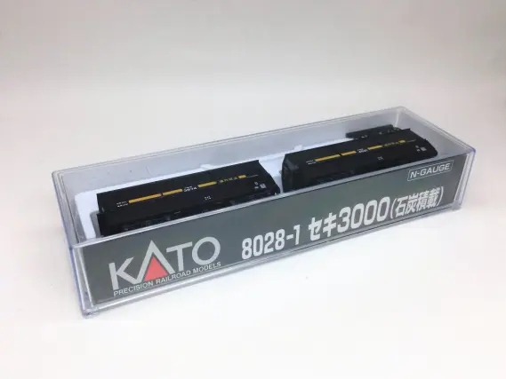 セキ3000（石炭積載）が入線しました。スポーク車輪に交換も kato 8028