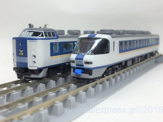 あおさぎこと、485系しらさぎ新塗装セットAが入線しました。TOMIX