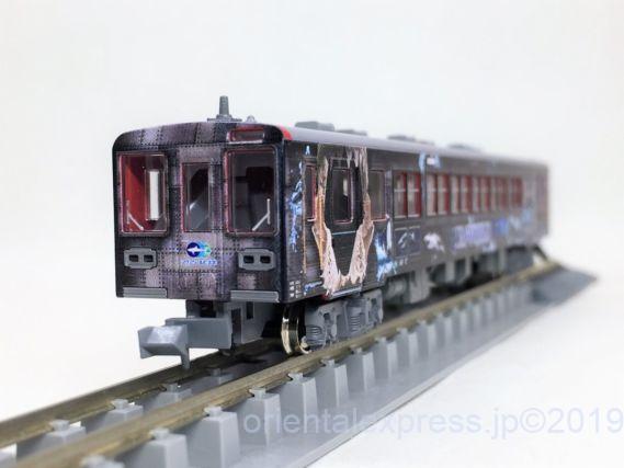 鹿島臨海鉄道6000形(6015) アクアワールド・大洗サメ列車が入線しま