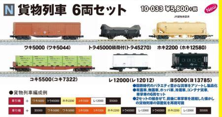 KATO 10-033 貨物列車 6両セット カトー Nゲージ鉄道模型