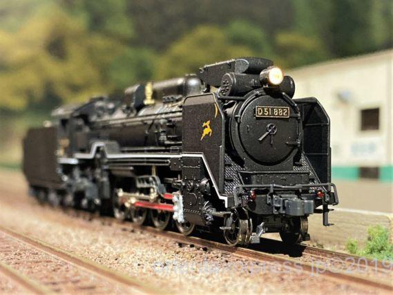 KATO京都駅店 KKB00285 D51 882「月と鹿」奈良運転所 赤ナンバー KATO京都駅店 Nゲージ鉄道模型