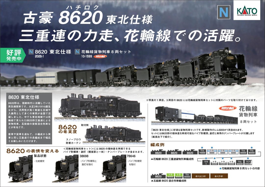KATO 8620 東北仕様 品番:2028-1 カトー ☆彡 横浜模型 #鉄道模型 #Nゲージ