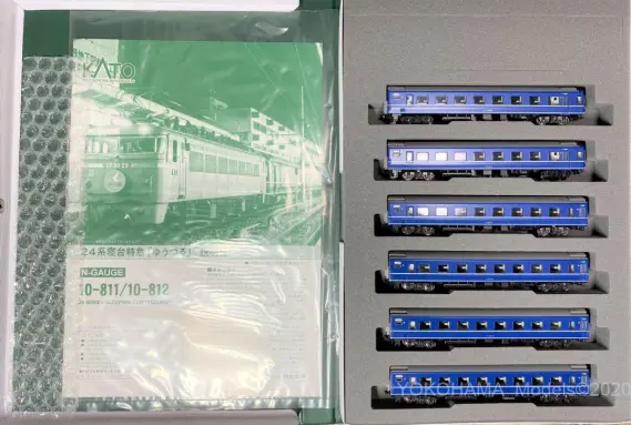 24系 寝台特急「ゆうづる」が入線です。KATO 10-811 10-812 ｜ 製品