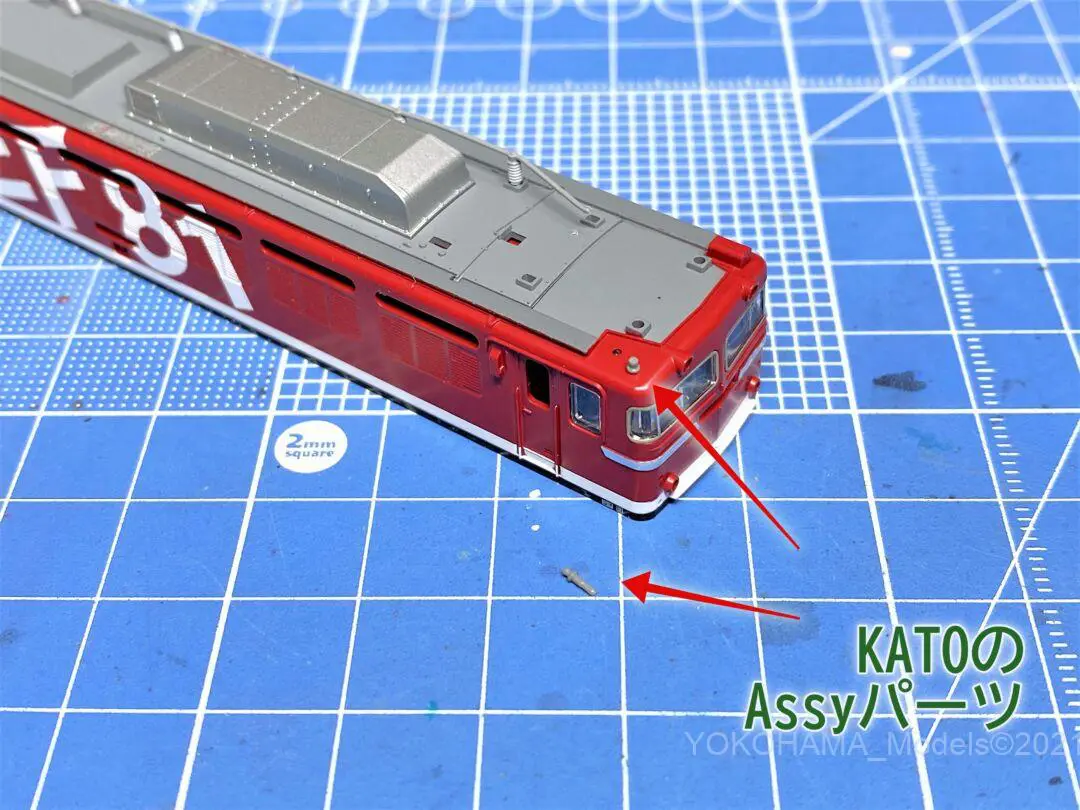 KATO EF81 95 グレーHゴム EF81 95号機 レインボー塗装・Hゴムグレー を弄る。その1 北斗星1号