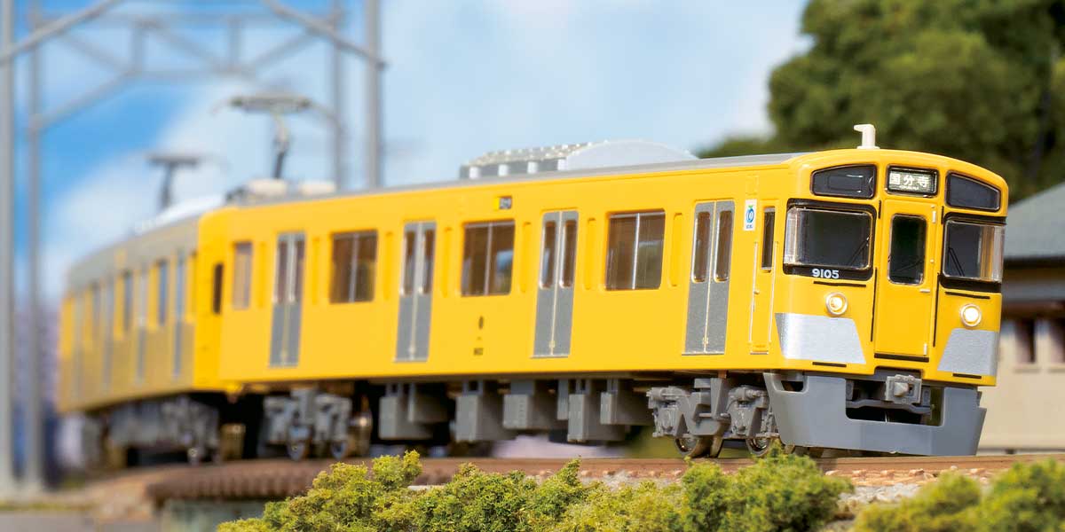 GM 西武9000系（多摩湖線・黃色）4両編成セット（動力付き） 品番