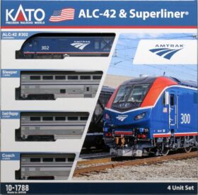 ［動作確認済み］Ｎゲージ アムトラック動力車と客車のセット KATO鉄道模型ホームページ | 製品詳細 | アムトラック ALC-42&