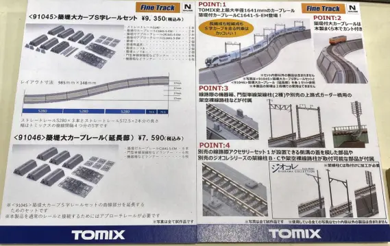 TOMIX】2022年12月発売予定品ポスター 築堤大カーブ (2022年9月