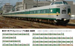 【2022年製】KATO 10-1451 381系「ゆったりやくも」6両セット 381系「ゆったりやくも」が入線しました。KATO 10-1451 2022年版