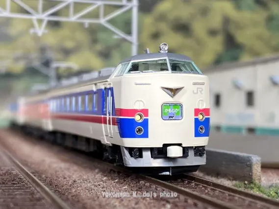 485系1000番代 特急「かもしか」（2008年頃）が入線しました。TOMIX