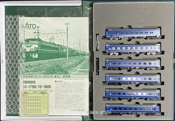 KATO 10-1800 14系 さくら 14系 寝台特急「さくら・はやぶさ/富士」が入線です。KATO 10-1800