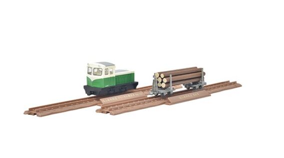鉄道コレクション ナローゲージ80 猫山森林鉄道 S4型ディーゼル機関車(ツートンカラー)+運材車 2両セットC 鉄道模型