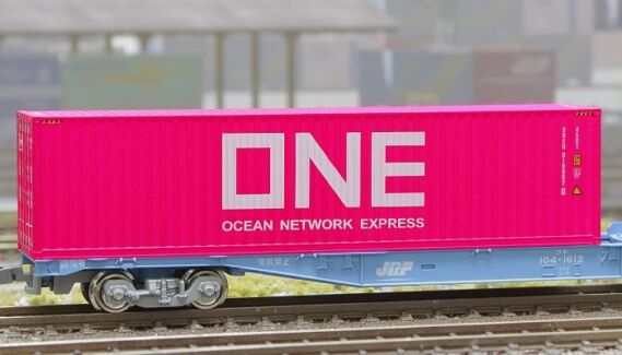 MC-4103 40fドライコンテナハイキューブ（背高）タイプ ONE（ピンク）（2個入） 朗堂鉄道模型