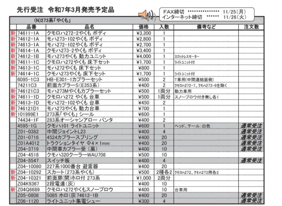 KATO プラモデル まとめ売り KATO 2025年10月発売予定のAssyパーツ 独り言 | NGaugeJP - 横濱
