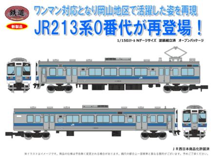 鉄道コレクション JR213系0番代 2両セットＡ　2025年4月発売予定　品番：333500　トミーテック鉄道模型