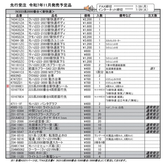 (N)223系2000番台<新快速>