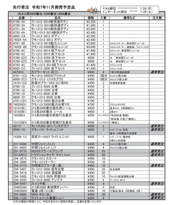 (N)313系5000番台/5300番台/3000番台