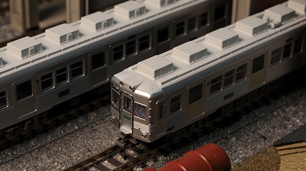 【鉄コレ】南海電気鉄道6000系（なつかしのステンレス無塗装） 2両セット　335184　トミーテック　ジオコレ(鉄道コレクション)