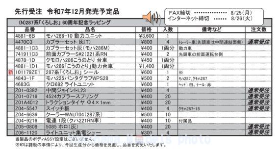 10-2175_287_assy (N)287系「くろしお」 60周年記念ラッピング