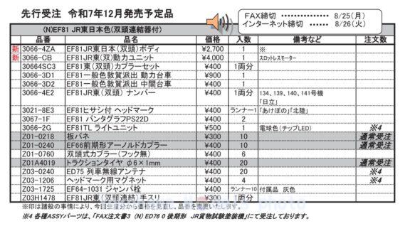 3066-C_ef81_assy (N)EF81 JR東日本色(双頭連結器付)