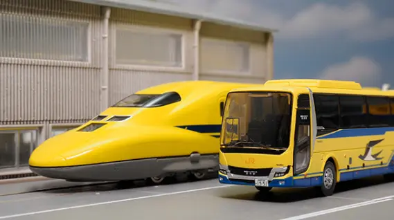 No.58鉄道Nゲージジオラマ車両、バス付き No.58鉄道Nゲージジオラマ車両、