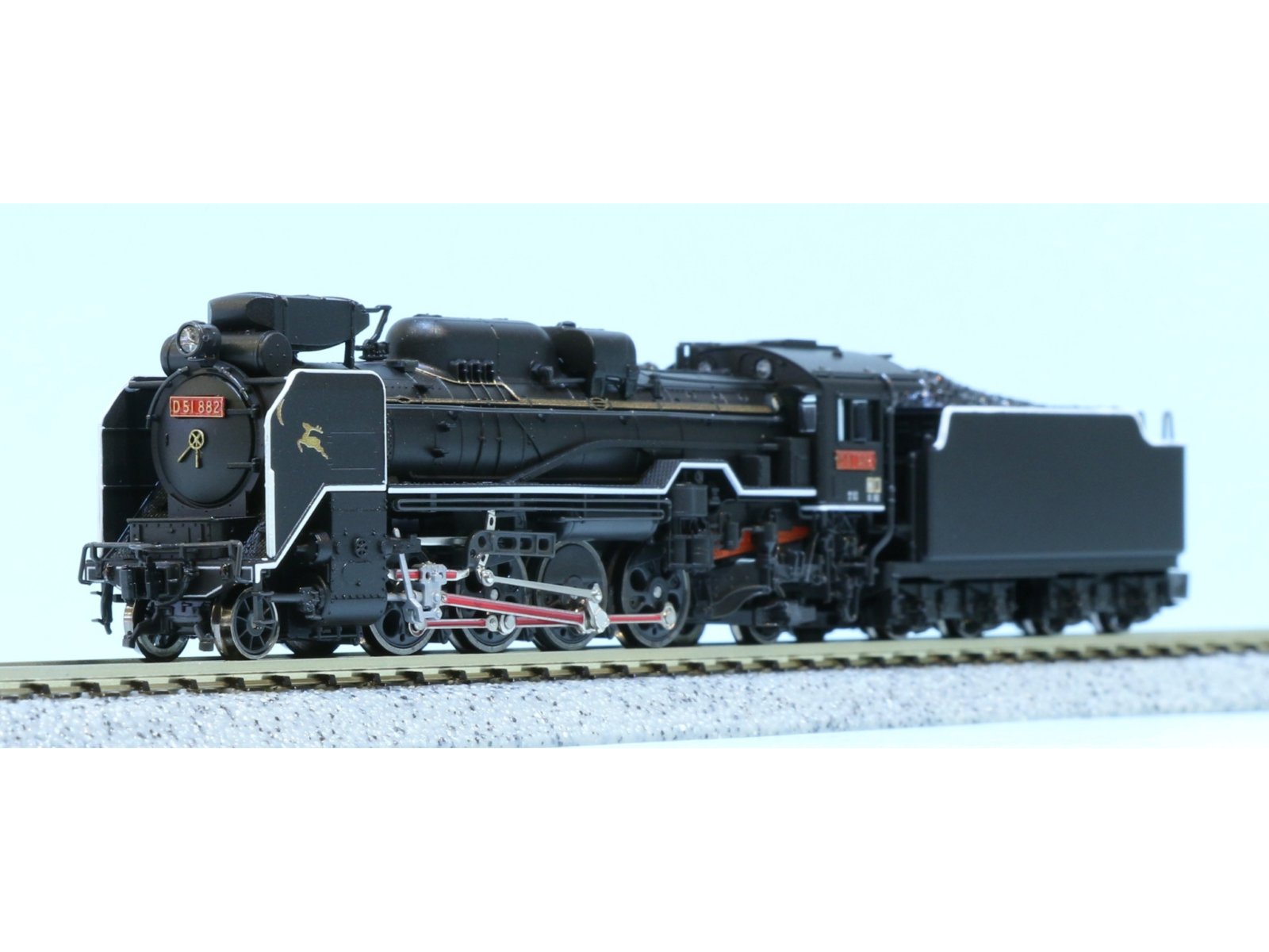 【リリース情報】KATO京都駅店 2025年9月26日(金)発売　D51 882「月と鹿」奈良運転所（赤ロッド・赤ナンバー）　KATO
