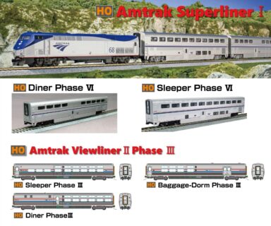 ホビーセンターカトー 2026年3月発売、2026年1月Assyパーツ発売　･35-6075 Amtrak Superliner I Sleeper Phase VI ＃32052 17,600円 ･35-6076 Amtrak Superliner I Diner Phase VI ＃38004 17,600円 ･35-6088 Amtrak Superliner I Sleeper ＃32009 George M Pullman 17,600円 ･35-6089 Amtrak Superliner I Diner Phase VI ＃38000 17,600円 ･35-6221 Amtrak® Viewliner® II Sleeper Phase III #62501 Potomac River 18,700円 ･35-6222 Amtrak® Viewliner® II Sleeper Phase III #62518 Susquehanna River 18,700円 ･35-6231 Amtrak® Viewliner® II Diner Phase III #68012 Harrisburg 18,700円 ･35-6232 Amtrak® Viewliner® II Diner Phase III #68019 Nashville 18,700円 ･35-6241 Amtrak® Viewliner® II Baggage-Dorm Phase III #69004 18,700円 ･35-6242 Amtrak® Viewliner® II Baggage-Dorm Phase III #69009 18,700円　