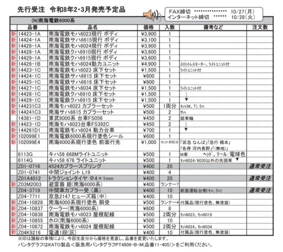 (N)南海電鉄6000系