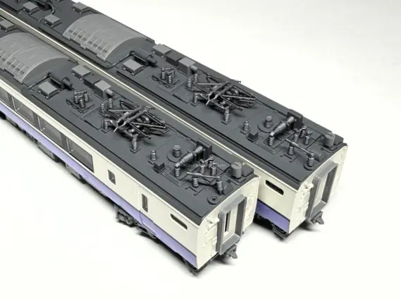 485系3000番代「白鳥」盛アオA6編成（床下グレー）が入線です。 TOMIX