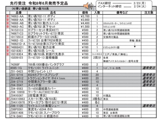 (N)青い森鉄道 青い森703系