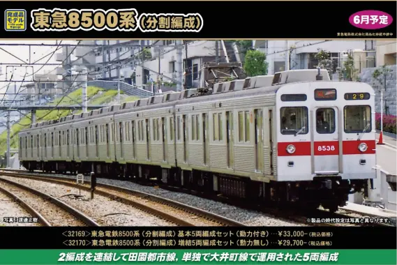 東急電鉄8500系（分割編成）増結5両編成セット 2026年6月発売予定