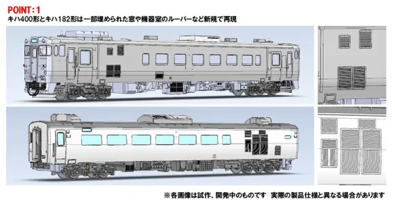 JR キハ400系急行ディーゼルカー(利尻)セット 2026年7月発売予定 品番