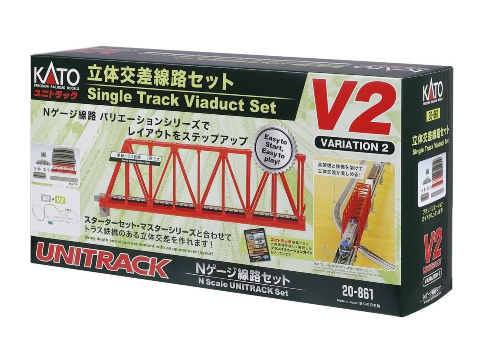 今週の発売予定品 3月30日(月)~4月5日(日) Nゲージ 鉄道模型 ・20-431 単線トラス鉄橋 緑 1,320円(税込) ・20-861 V2 立体交差線路セット 10,450円(税込)