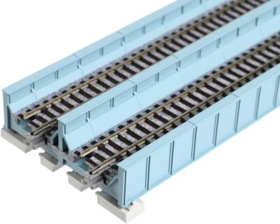 KATO 20-455 複線プレートガーダー鉄橋(ライトブルー) 鉄道模型