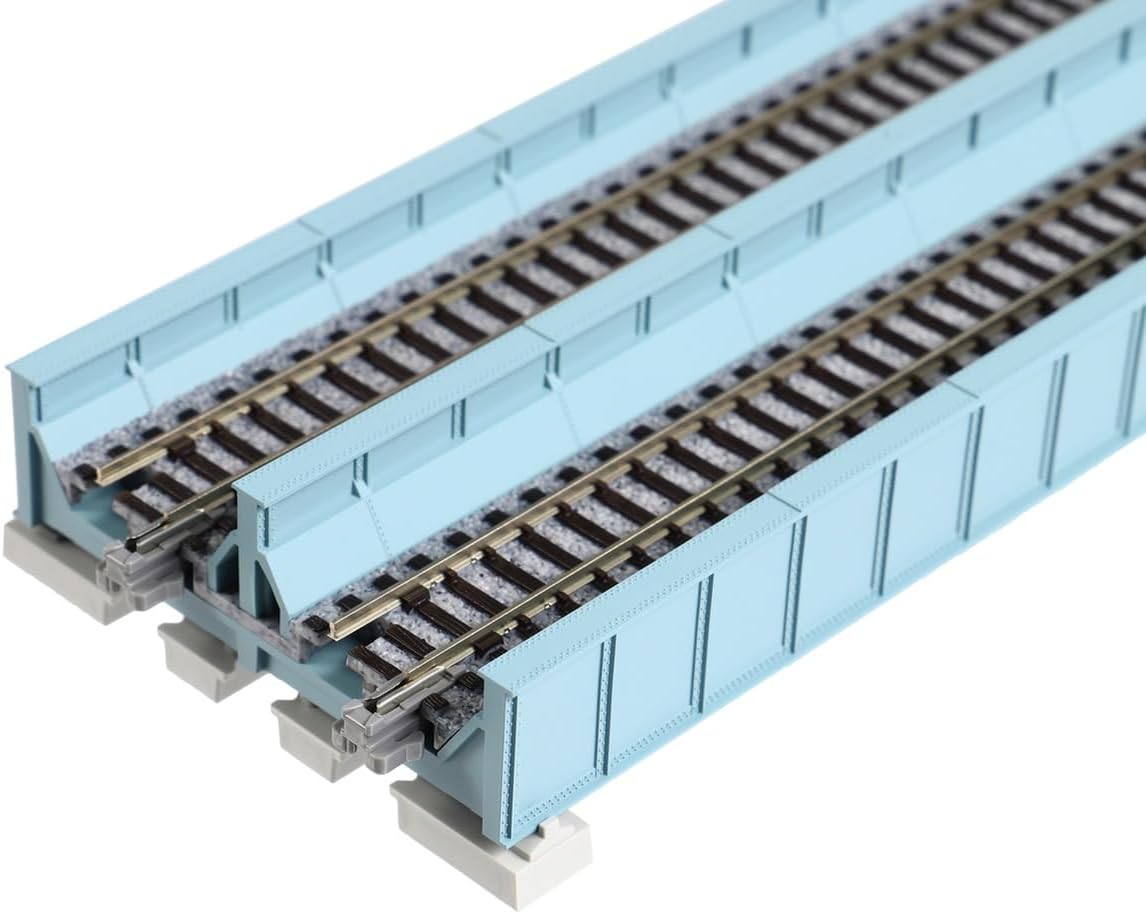 KATO 20-455 複線プレートガーダー鉄橋(ライトブルー) 鉄道模型