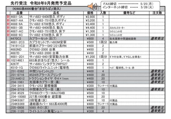 (N)683系6000番台「まほろば」(悠久)