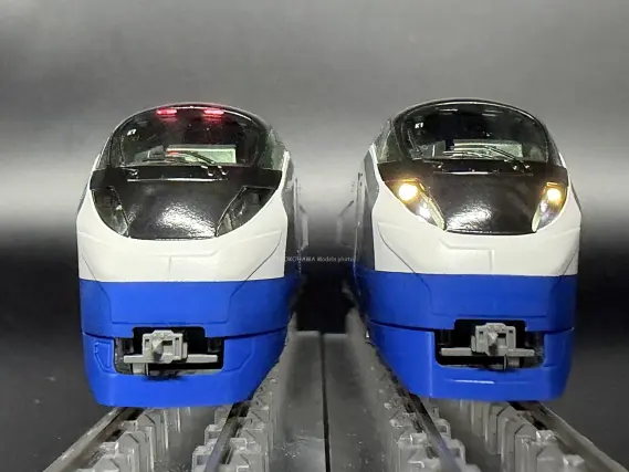 E657系＜E653系リバイバルカラー(ブルーオーシャン)＞のK1編成が入線