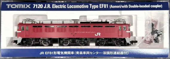 EF81形 青森車両センター・双頭形連結器付 が入線しました。 TOMIX