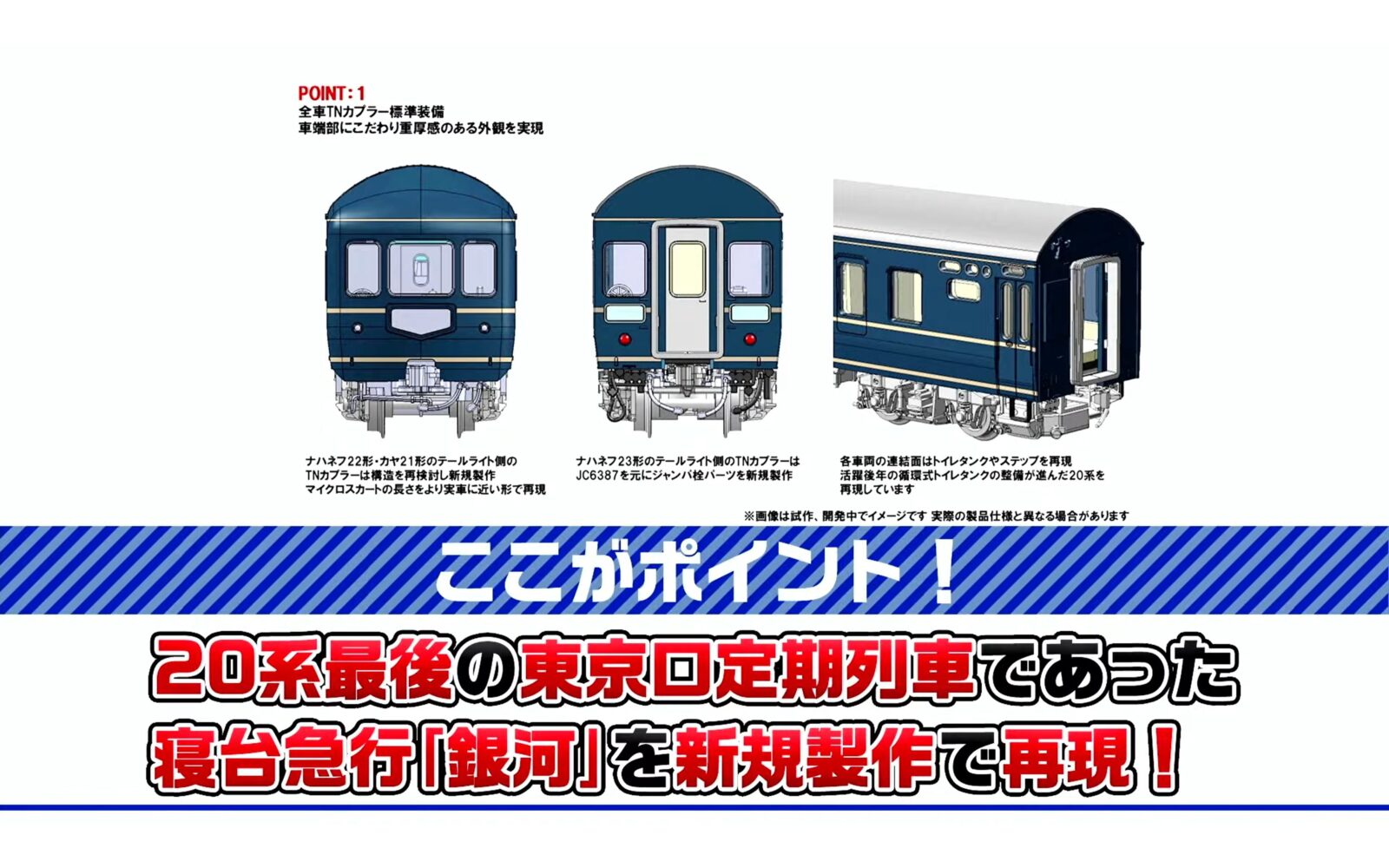 国鉄 20系寝台客車（銀河）セット 2027年2月発売予定 品番：97624 鉄道